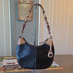 Dooney & Bourke Brown and Tan All-Weather Shoulder Bag-EUC